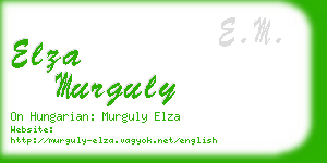 elza murguly business card